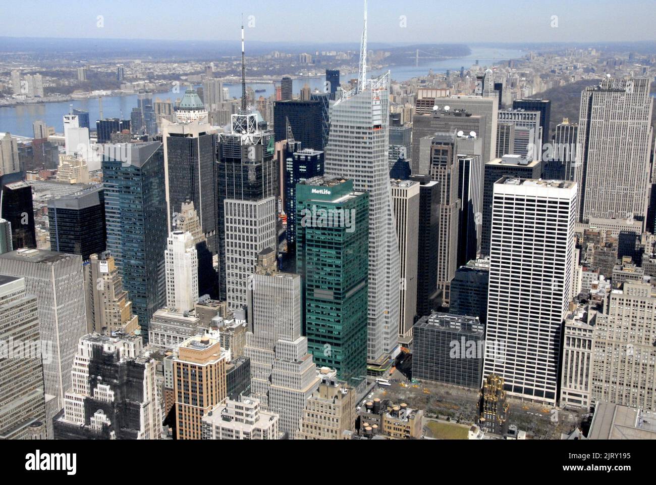 Vue de New York depuis le sommet de l'Empire State Building Banque D'Images