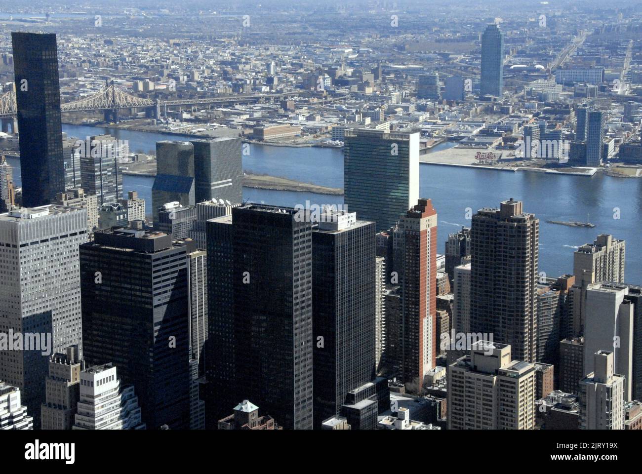 Vue de New York depuis le sommet de l'Empire State Building Banque D'Images