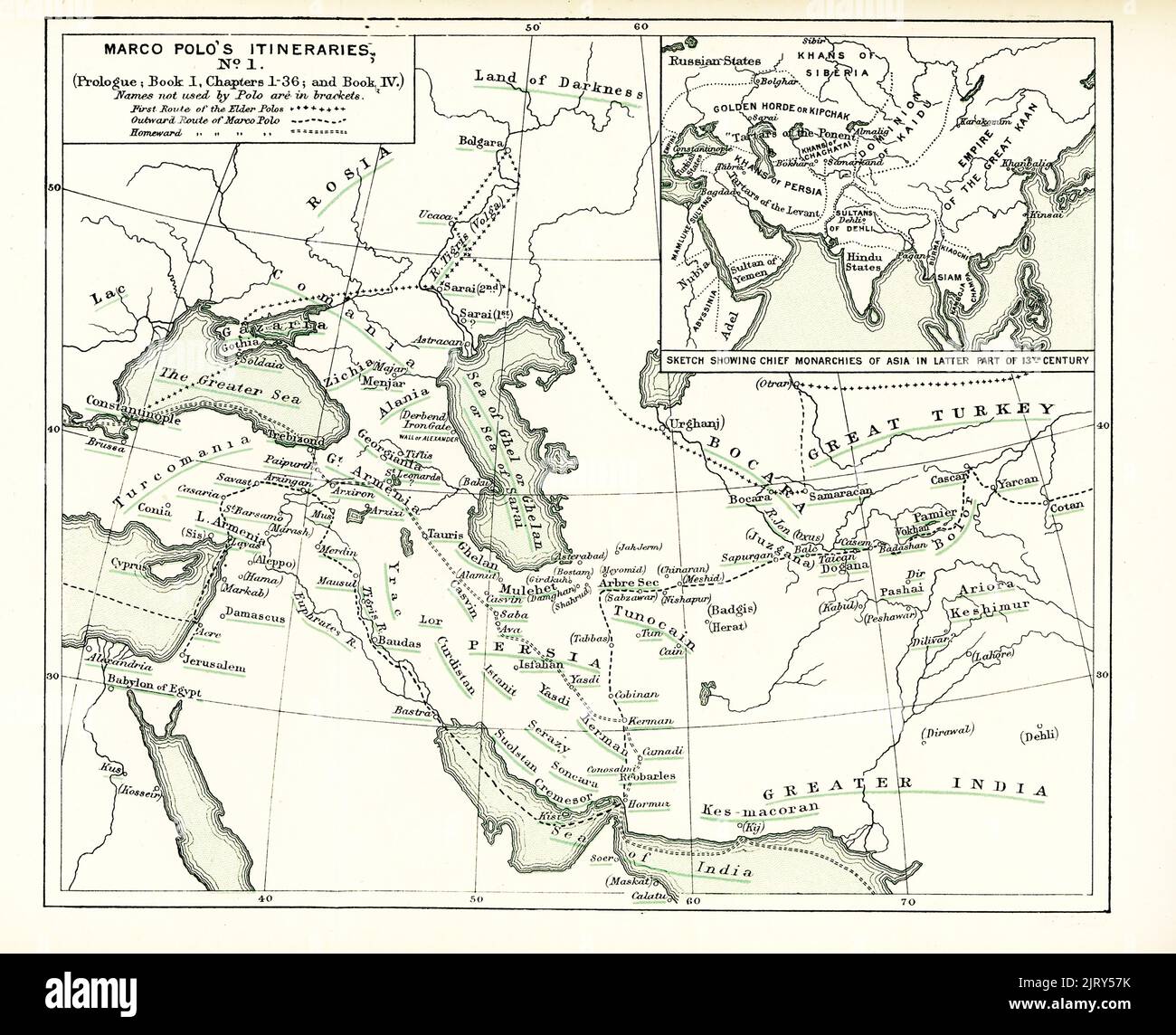 Marco polo map Banque de photographies et d'images à haute résolution -  Alamy