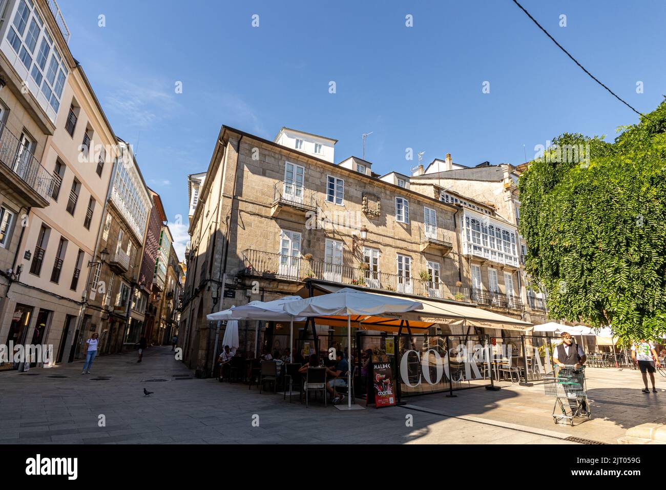 Lugo, Espagne. La Praza Maior ou Plaza Mayor, place principale de la vieille ville Banque D'Images