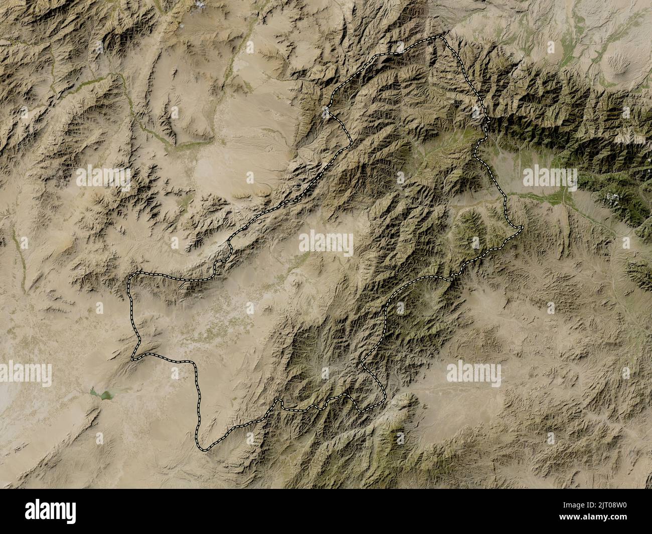 Paktya, province d'Afghanistan. Carte satellite basse résolution Banque D'Images