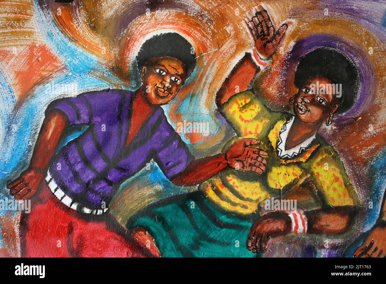African Dancing Art, Pub Soweto, Johannesburg, Gauteng, Afrique du Sud Banque D'Images