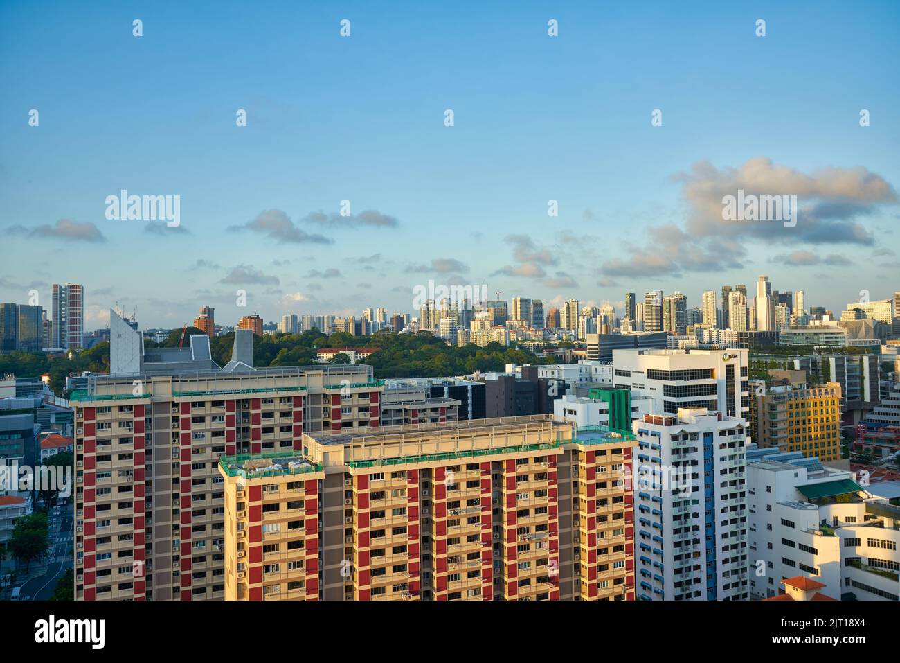 SINGAPOUR - VERS JANVIER 2020 : vue depuis le Mercure Singapore Bugis le matin. Banque D'Images