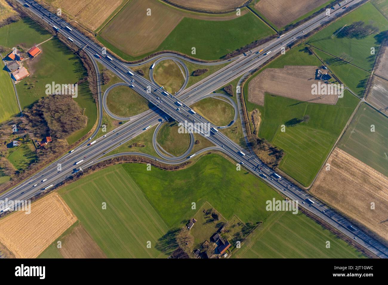 Autoroute a1 et autoroute a30 Banque de photographies et d’images à