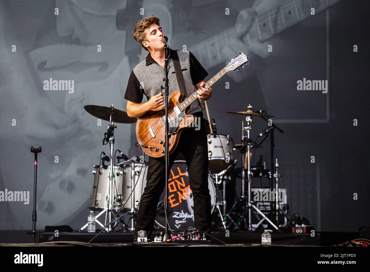 Leeds, Royaume-Uni. 27th août 2022. CIRCA Waves se déroule en direct sur scène au Leeds Festival, au Royaume-Uni. Crédit : Andy Gallagher/Alay Live News Banque D'Images