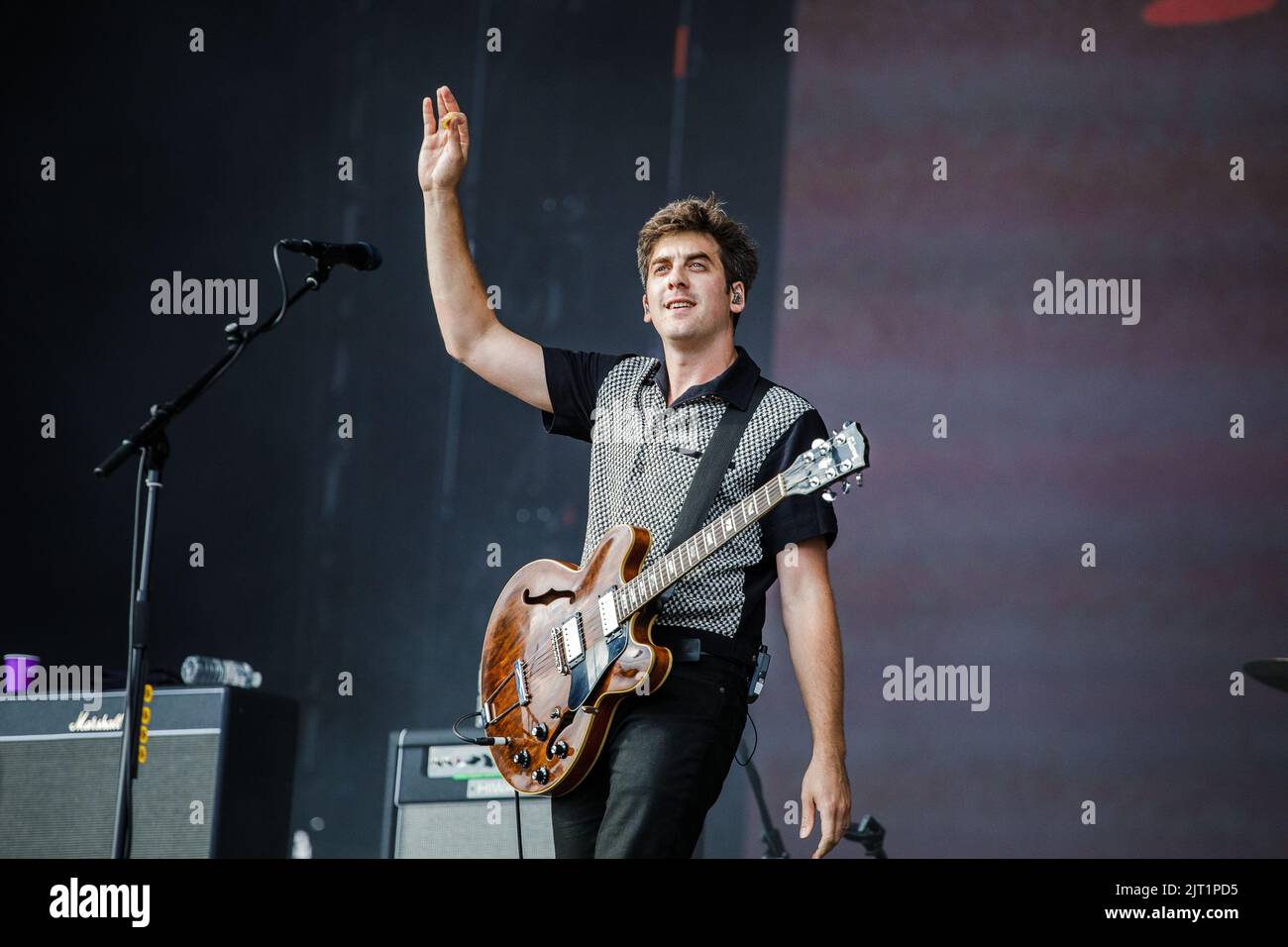 Leeds, Royaume-Uni. 27th août 2022. CIRCA Waves se déroule en direct sur scène au Leeds Festival, au Royaume-Uni. Crédit : Andy Gallagher/Alay Live News Banque D'Images
