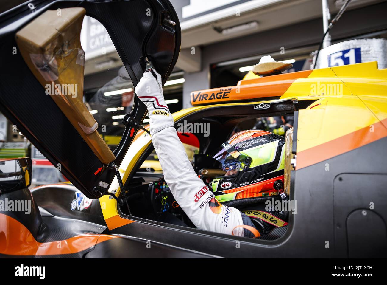 27 août 2022, Rome, Espagne: AUBRY Garbiel (fra), Team Virage, Oreca 07 - Gibson, portrait pendant les 4 heures de Barcelone 2022, 4th de la série européenne le Mans 2022 sur le circuit de Barcelone-Catalunya de 26 août à 28, à Barcelone, Espagne - photo Xavi Bonilla/DPPI/LiveMedia. (Image de crédit : © Xavi Bonilla/LPS via ZUMA Press) Banque D'Images