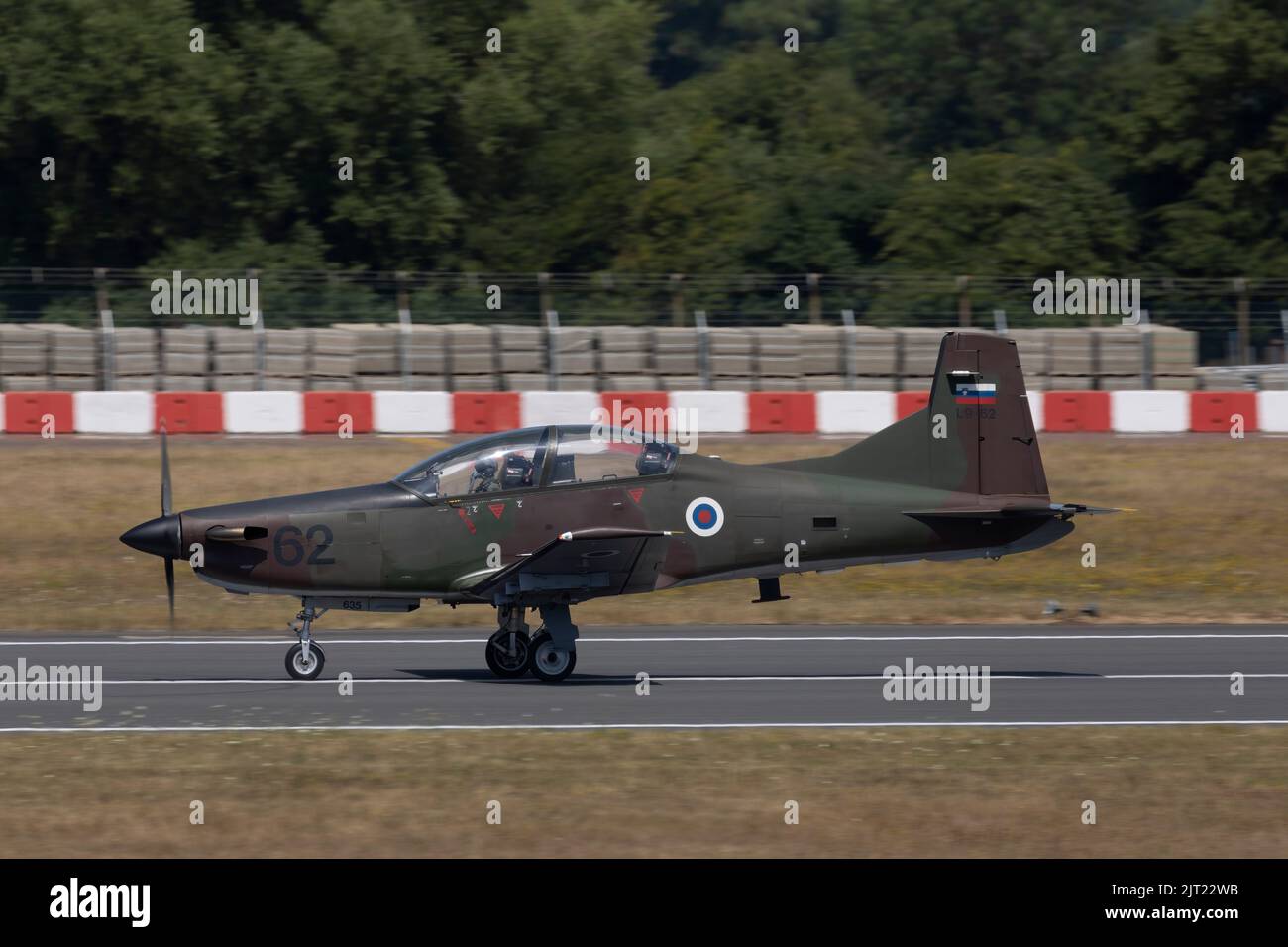 Pilatus PC-9 de la Force aérienne slovène au Royal International Air Tattoo de 2022 Banque D'Images