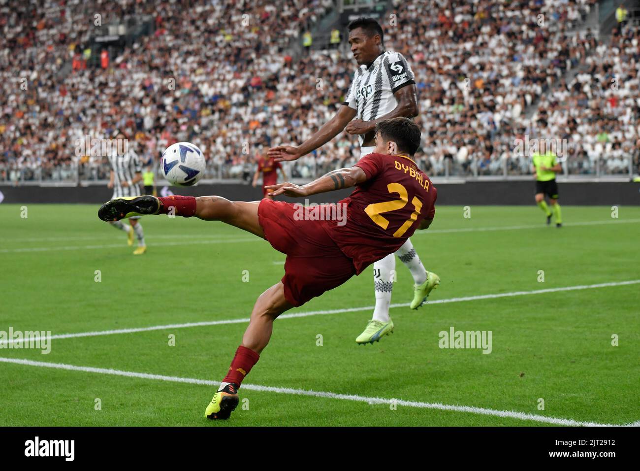 Turin, Italie. 27th août 2022. Paulo Dybala d'AS Roma pendant la série Un match de football entre Juventus FC et AS Roma au stade de Juventus à Turin (Italie), 27 août 2022. Photo Andrea Staccioli/Insidefoto crédit: Insidefoto di andrea staccioli/Alamy Live News Banque D'Images