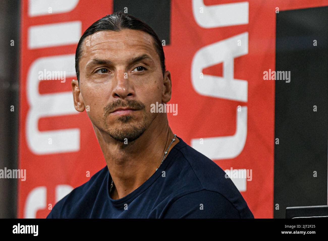 Zlatan Ibrahimovic de l'AC Milan pendant la série italienne Un match de football AC Milan contre Bologne au stade San Siro de Milan, Italie, le 27/08/22 Banque D'Images