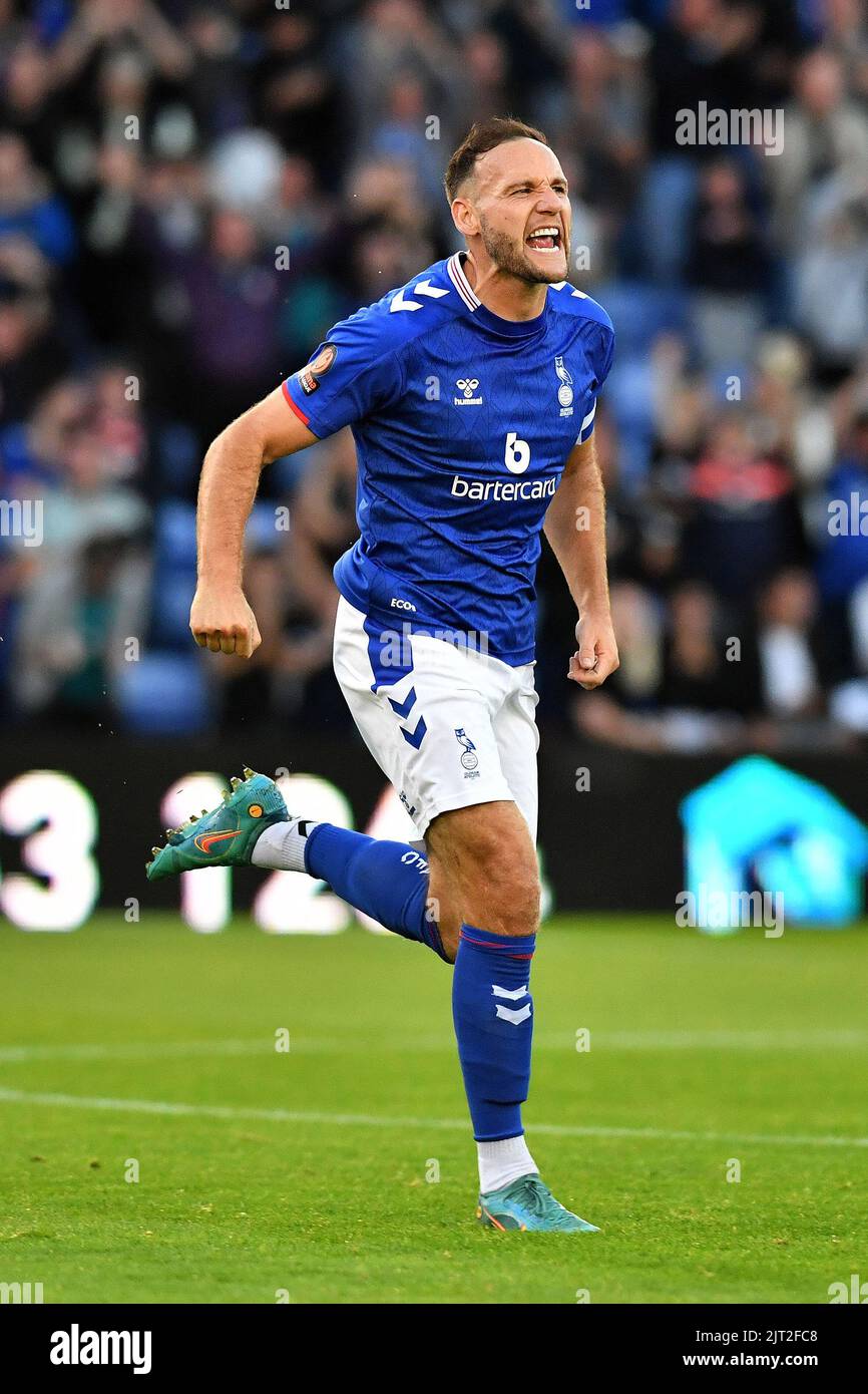 DaN Gardner d'Oldham Athletic lors du match de la Vanarama National League entre Oldham Athletic et Aldershot Town à Boundary Park, Oldham, le vendredi 26th août 2022. (Credit: Eddie Garvey | MI News ) Credit: MI News & Sport /Alay Live News Banque D'Images