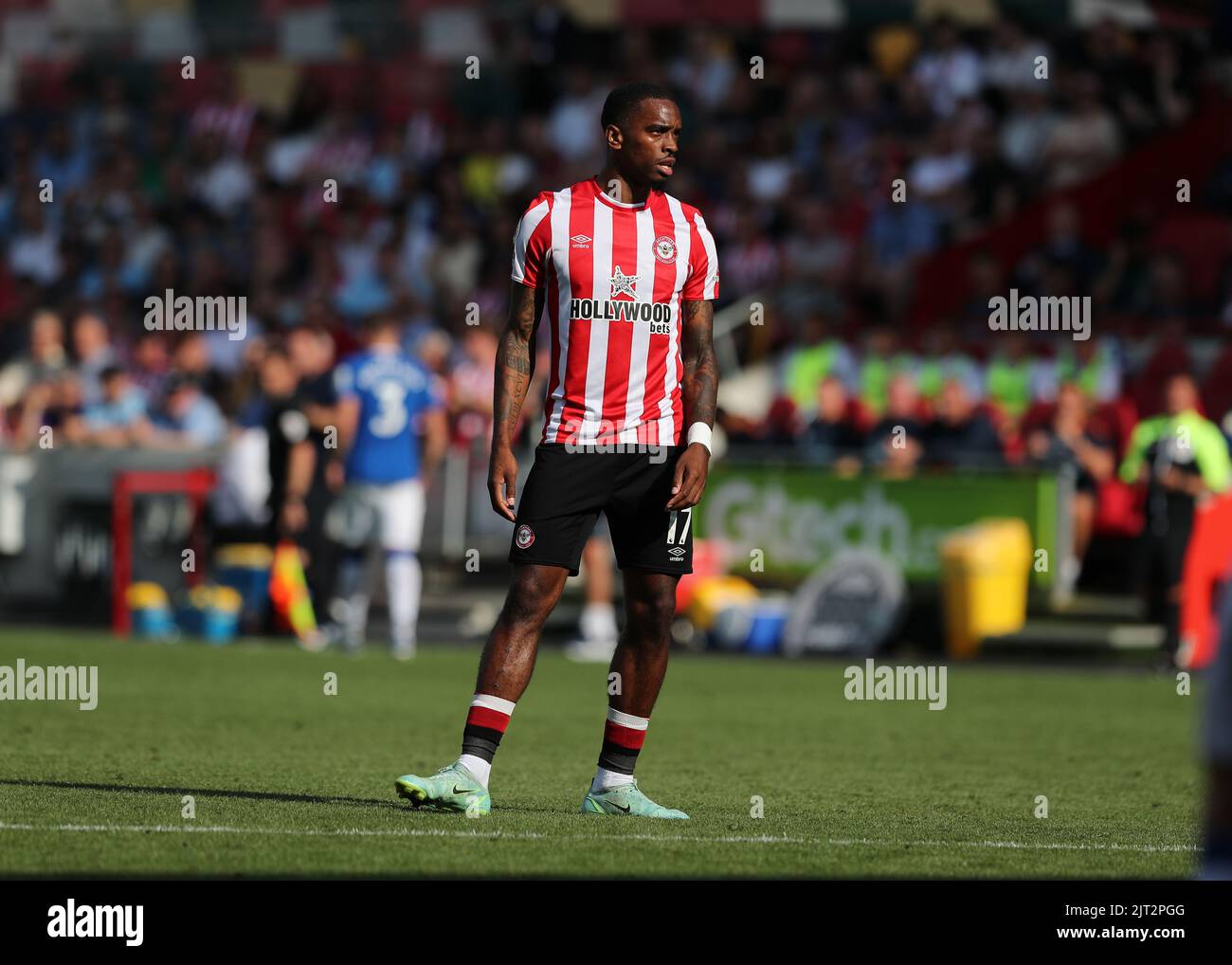 27th août 2022 ; Gtech Community Stadium, Brentford, Londres, Angleterre ; Premier League football, Brentford contre Everton; Ivan Toney de Brentford Banque D'Images