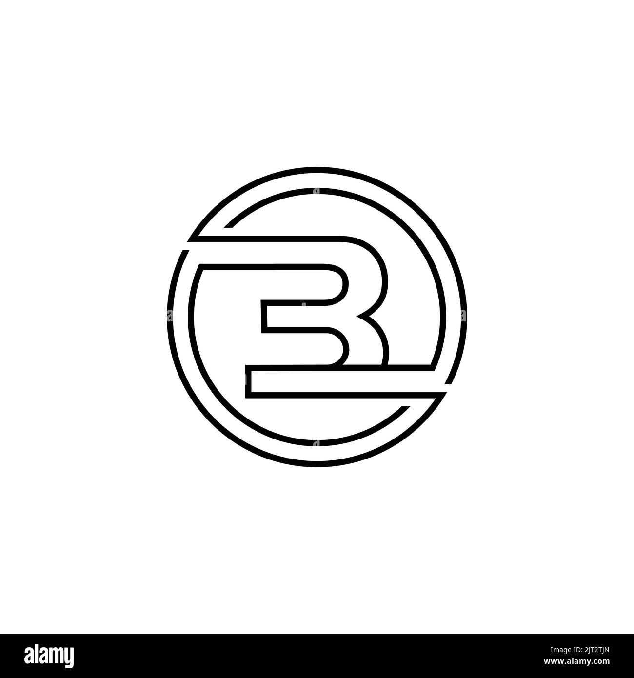 Logo abstrait trois, logo numéro 3. Image de dessin vectoriel de style ligne. Trois modèles de logo. Graphique noir et blanc numéro trois logo temp Illustration de Vecteur