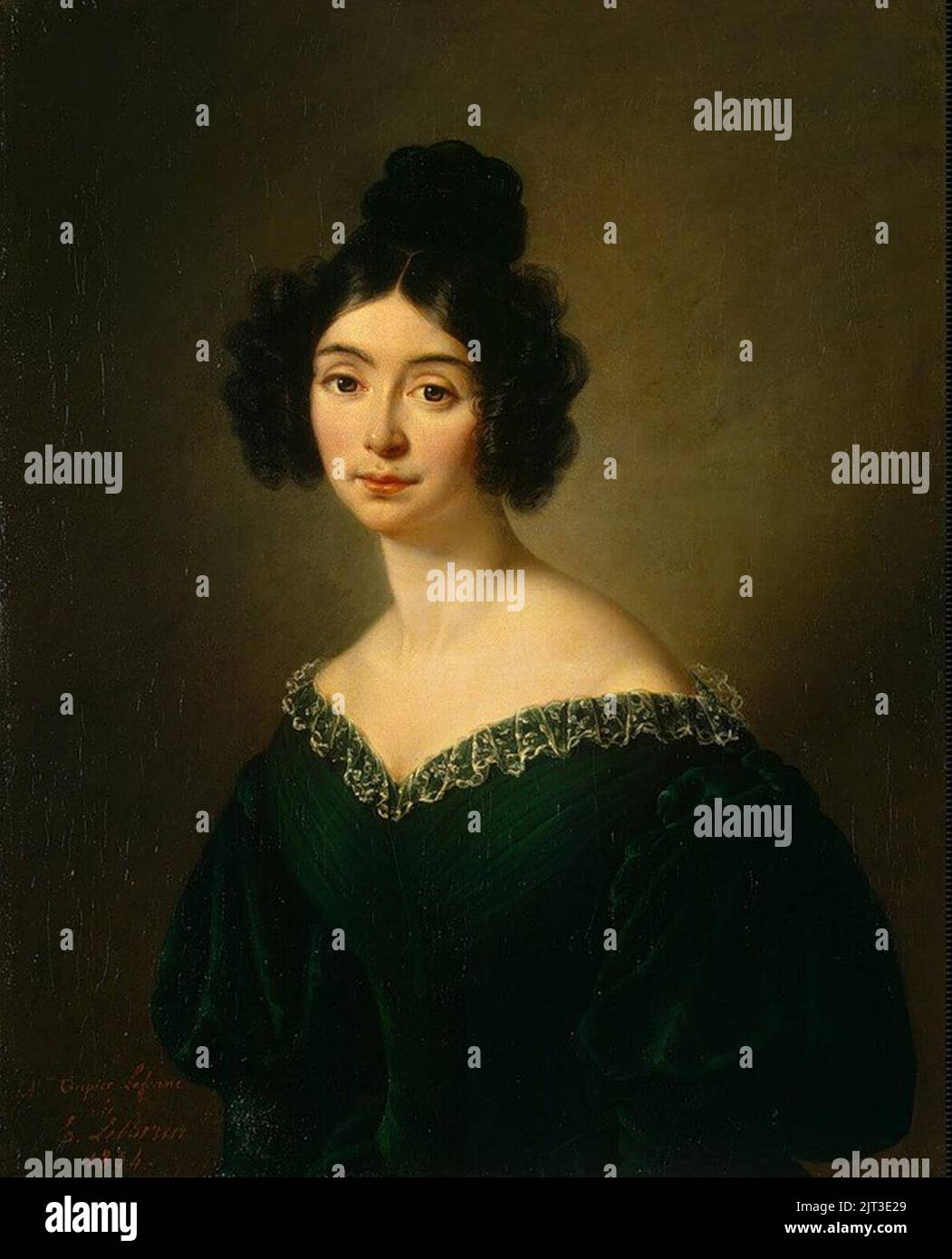 Tripier Lefranc Eugenie - Portrait de Mademoiselle Riviere. Banque D'Images