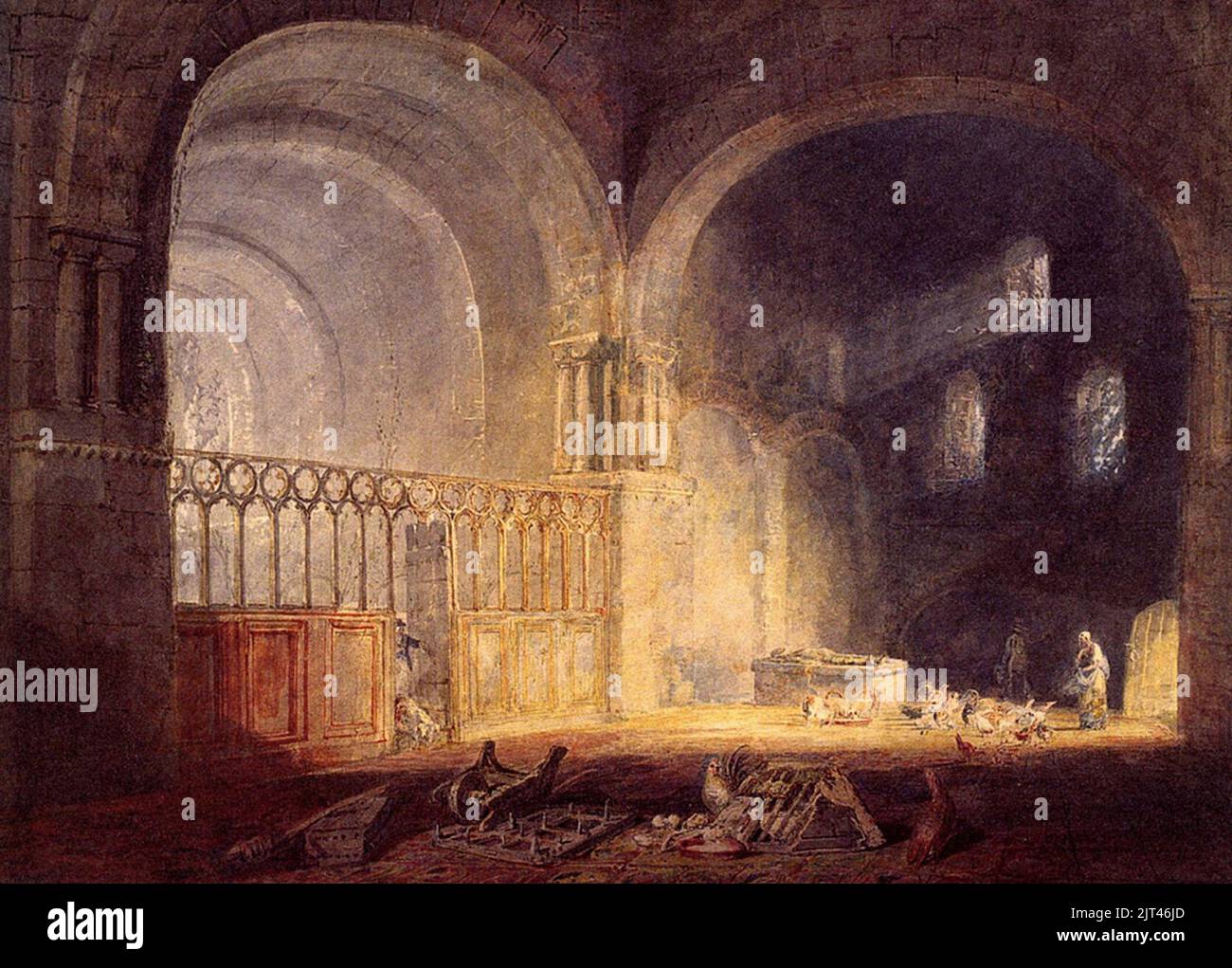 Turner, J. M. W. - transept du Prieuré d'Ewenny, Glamourganshire. Banque D'Images