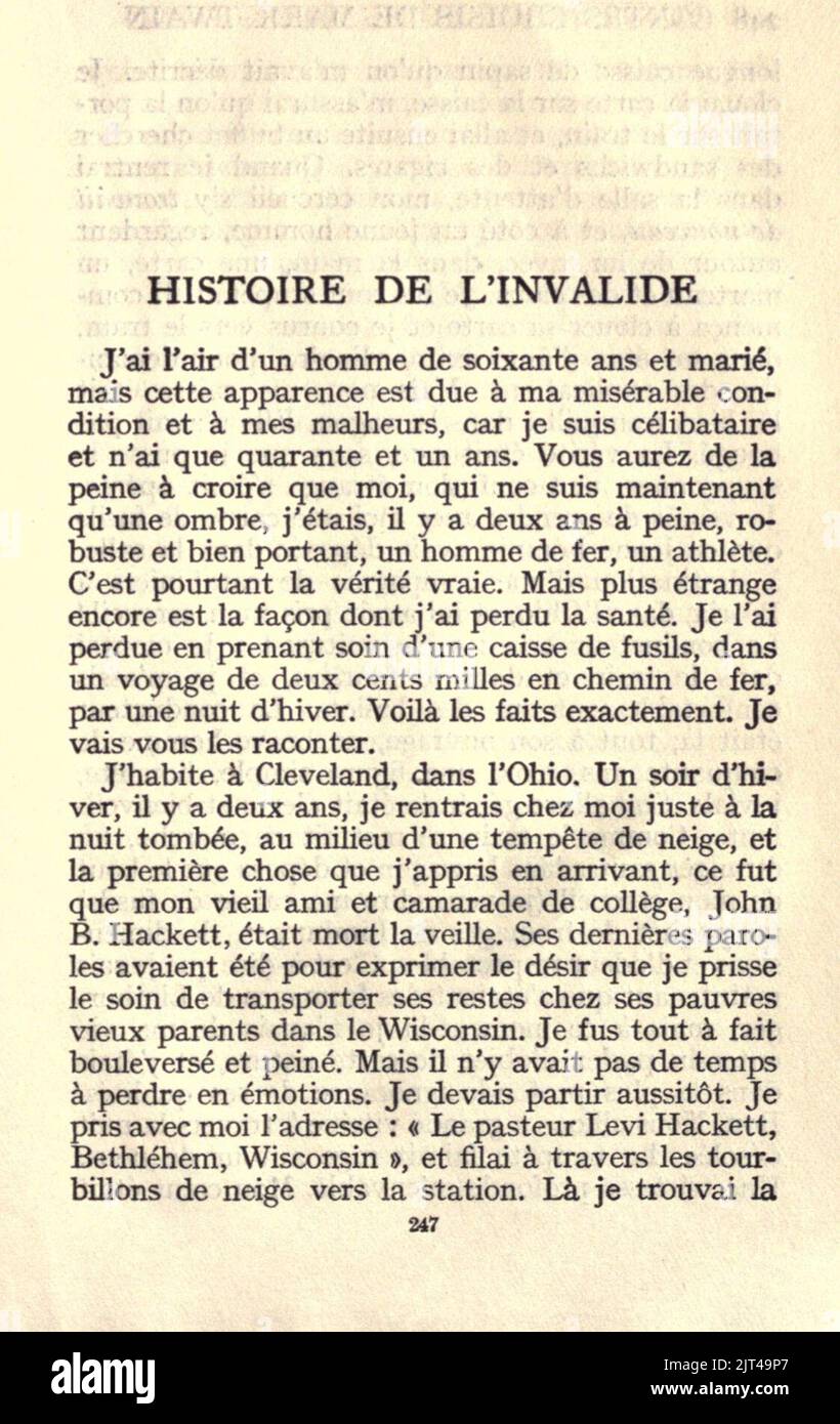 TWAIN - Contes choisis, p. 247. Banque D'Images