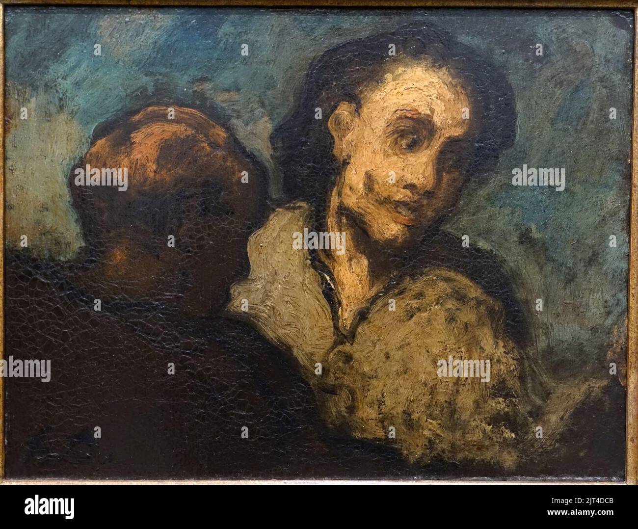 Deux chefs par Honoré Daumier, c. 1858-1862, huile sur bois Banque D'Images