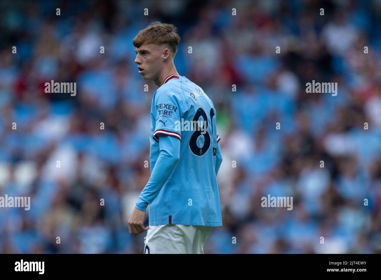 MANCHESTER, ANGLETERRE - AOÛT 27 : Cole Palmer lors du match de première ligue entre Manchester City et le Palais de Cristal au stade Etihad sur 27 août Banque D'Images