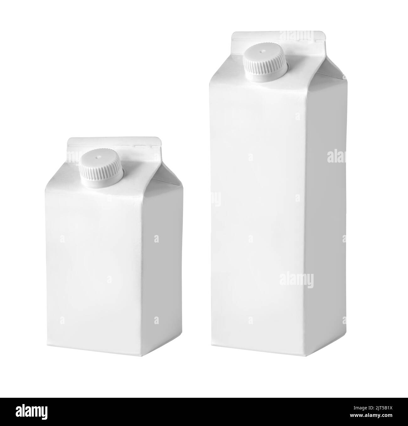 carton de lait. emballage en carton. isolé sur fond blanc Banque D'Images