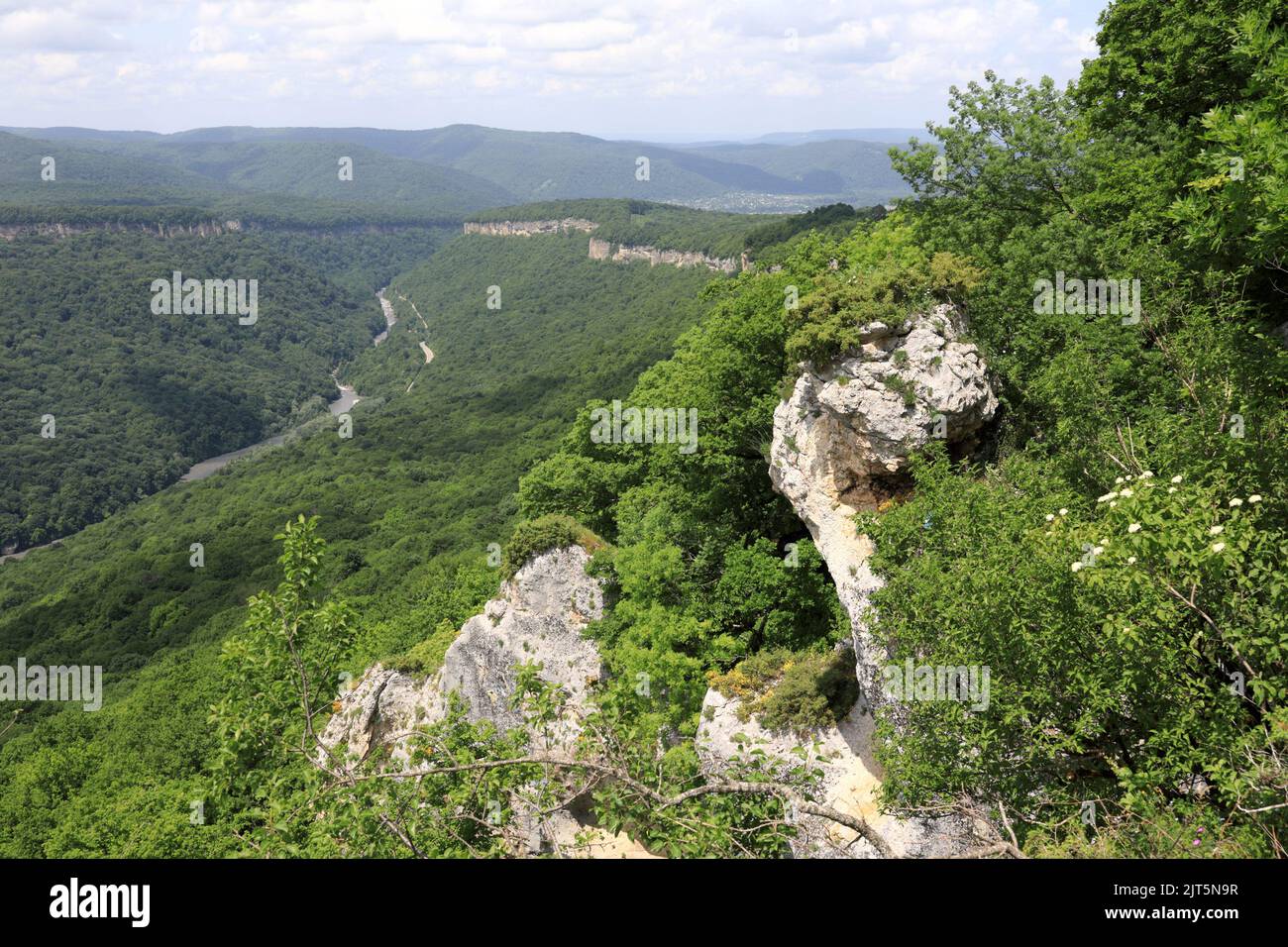 Détails du rocher de la crête d'una-koz dans l'ouest du Caucase, Adygea Banque D'Images