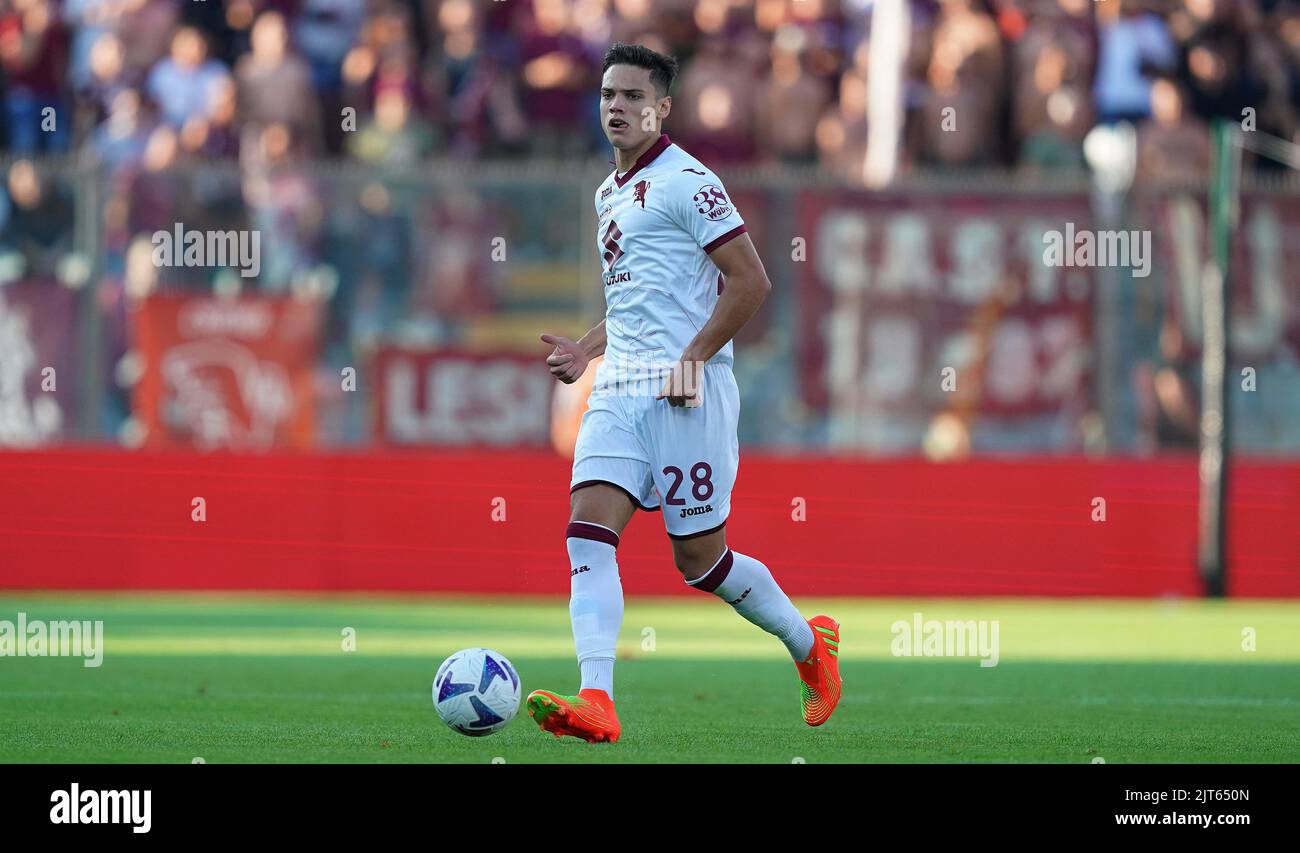 Foto Spada/Lapresse 27 Agosto 2022 - Cremona, Italia - sport, calcio - Cremonese vs Torino - Campionato italiano di calcio Serie A TIM 2022/2023 - Stadio Zini Nella foto: ricci samuele 27 août 2022 Cremona , Italie - sport, calcio - Cremonese vs Torino- Italien Serie A Championnat de football 2022/2023 - Stade Zini. Dans la photo: ricci samuele Banque D'Images