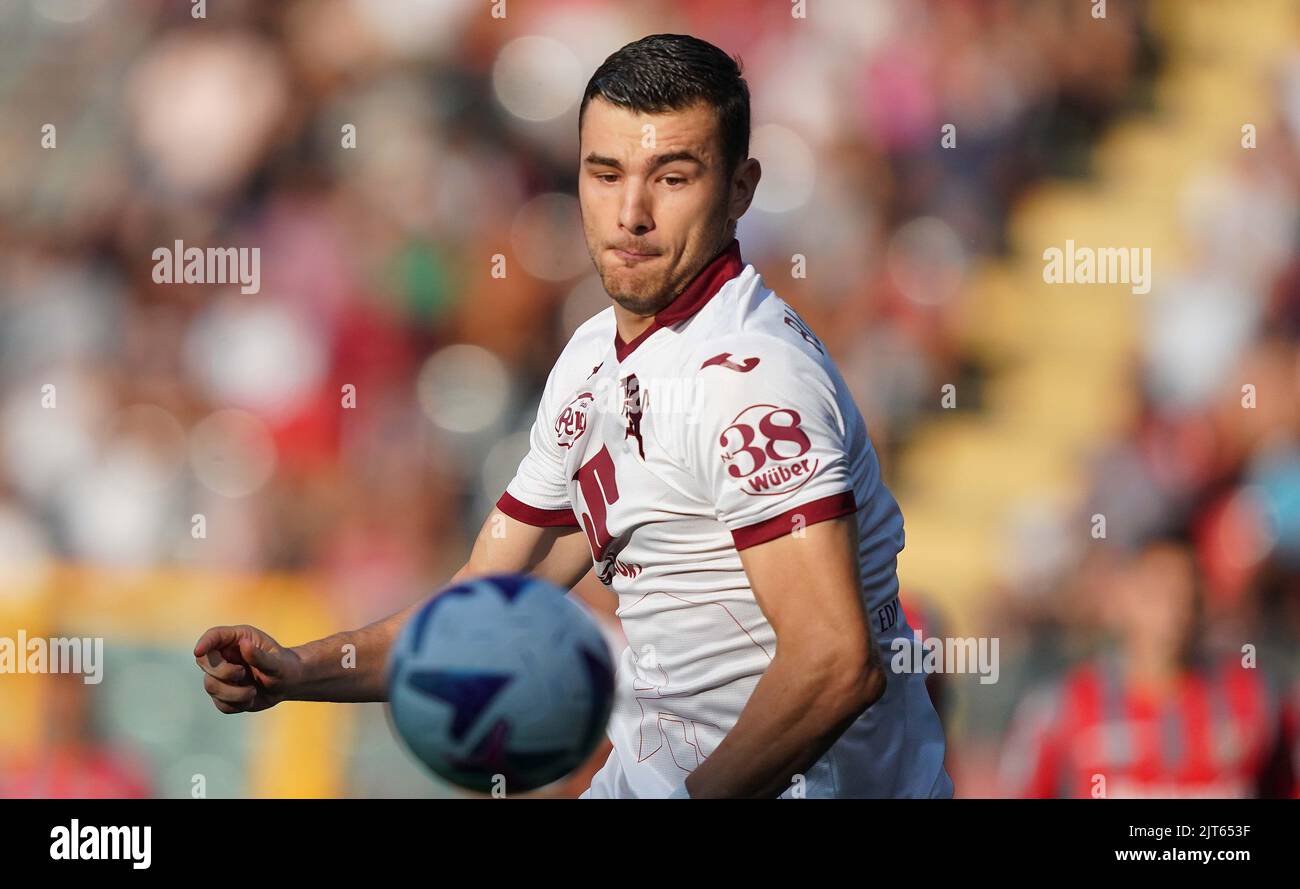 Foto Spada/Lapresse 27 Agosto 2022 - Cremona, Italia - sport, calcio - Cremonese vs Torino - Campionato italiano di calcio Serie A TIM 2022/2023 - Stadio Zini Nella foto: nikola vlasic 27 août 2022 Cremona , Italie - sport, calcio - Cremonese vs Torino- Championnat italien de football série A 2022/2023 - Stade Zini. Dans la photo: nikola vlasic Banque D'Images