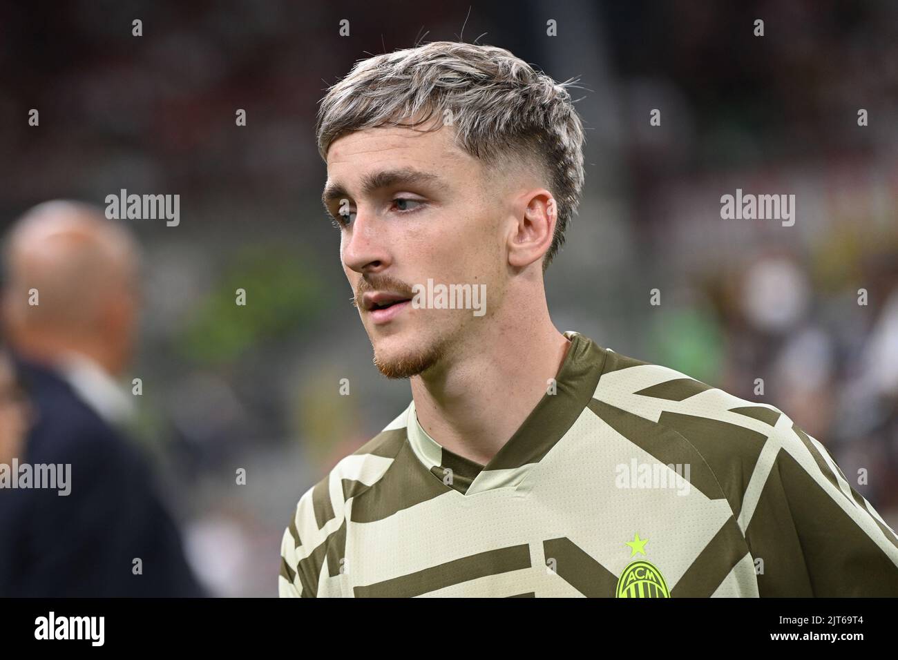 Portrait de Saelemaekers lors de l'AC Milan vs Bologna FC, football italien série A match à Milan, Italie, 27 août 2022 Banque D'Images