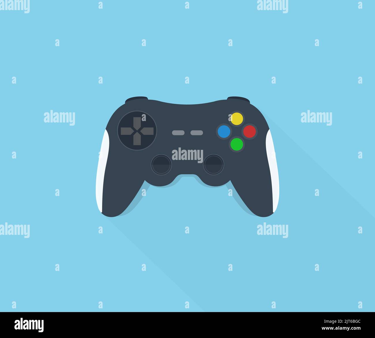 Manette de jeu vidéo, logo de manette de jeu. Joystick, casque, joystick mobile, console pour la conception et l'illustration de vecteurs de jeux vidéo. Illustration de Vecteur