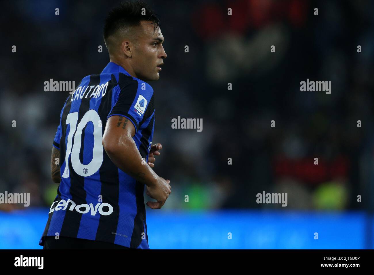 Lautaro Martinez (Inter) pendant la série Un match entre SS Lazio contre FC Internazionale Milano au Stadio Olimpico sur 26 août 2022 à Rome, Italie. (Photo de Giuseppe Fama/Pacific Press/Sipa USA) Banque D'Images