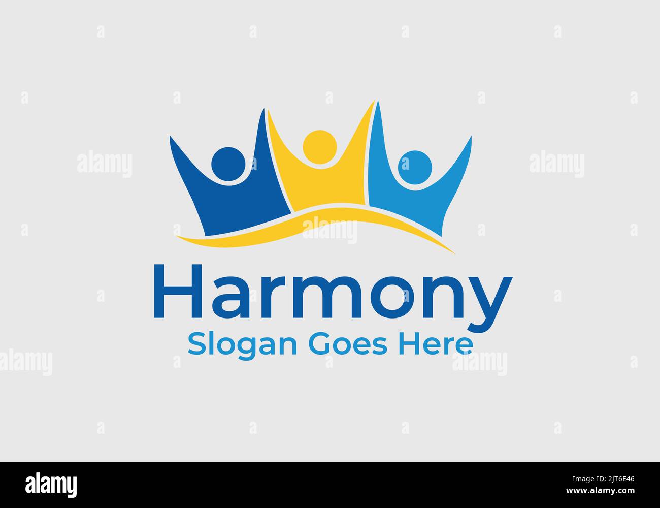Logo Harmony modèle de logo Harmony de couleur Illustration de Vecteur