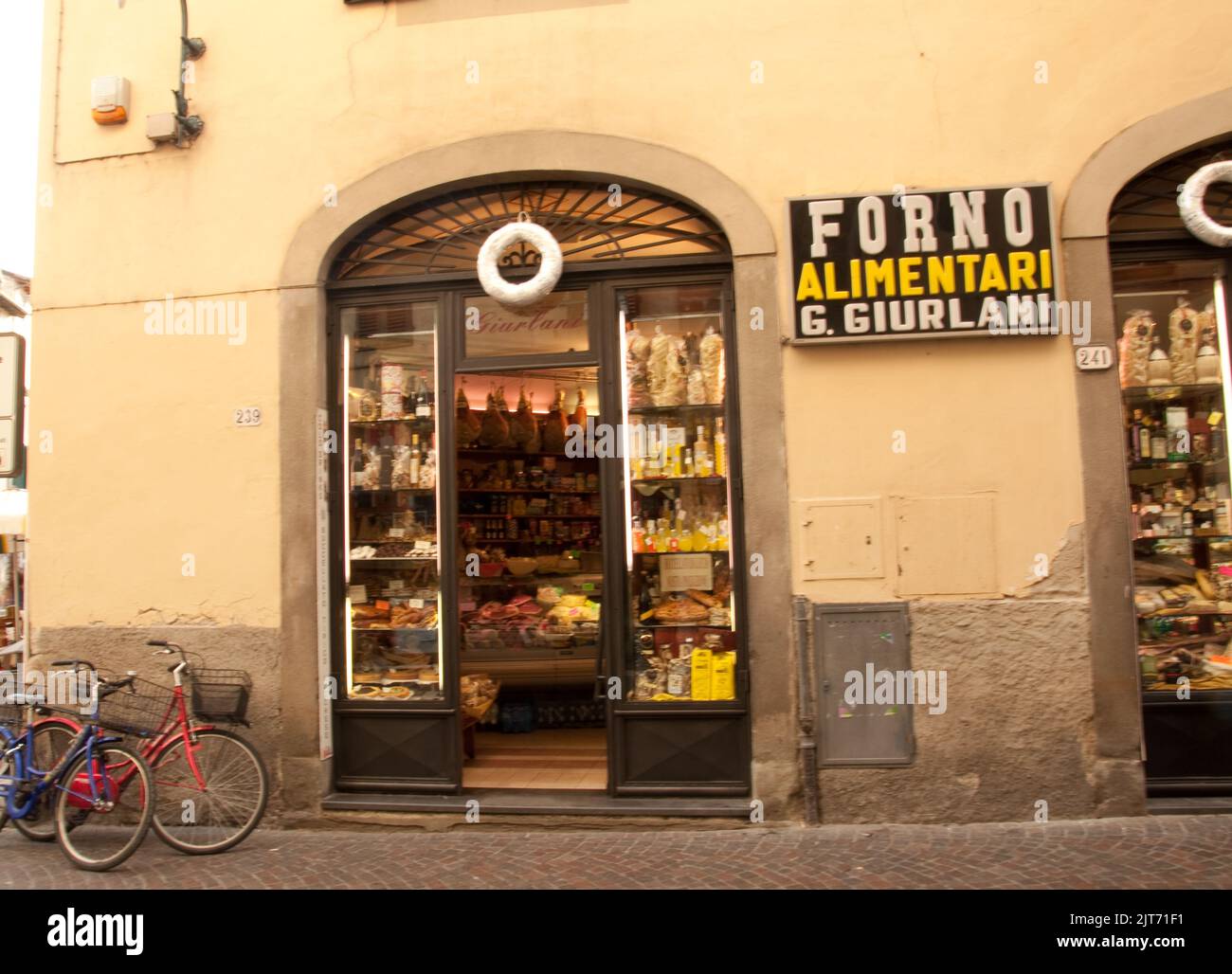 Épicerie, Lucca, Toscane, Italie Banque D'Images