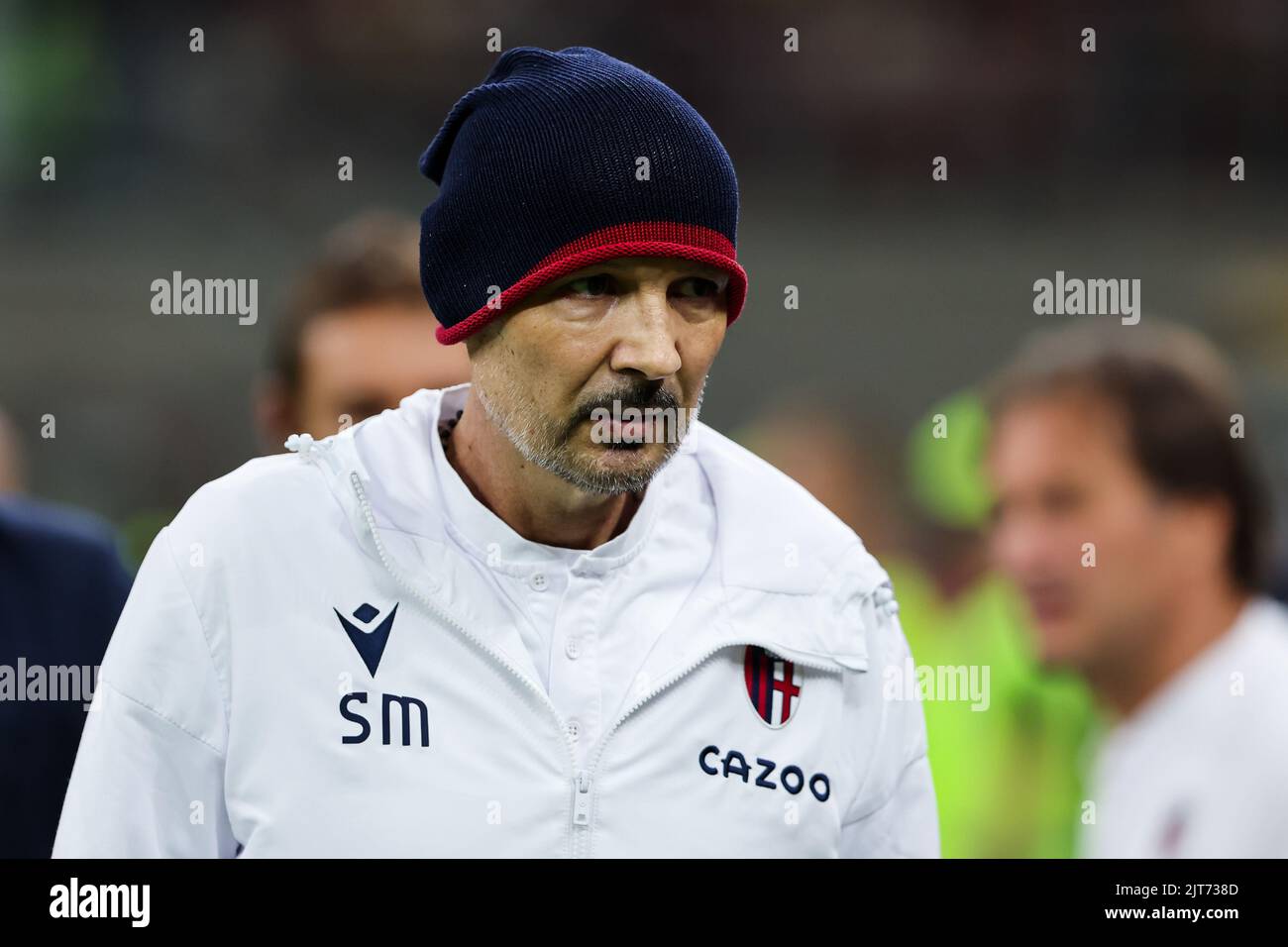 27 août 2022, Milan, Italie: L'entraîneur chef du FC de Bologne Sinisa Mihajlovic regarde pendant la série Un match de football 2022/23 entre l'AC Milan et le FC de Bologne au stade Giuseppe Meazza, Milan, Italie sur 27 août 2022. (Credit image: © Fabrizio Carabelli/LPS via ZUMA Press Wire) Banque D'Images