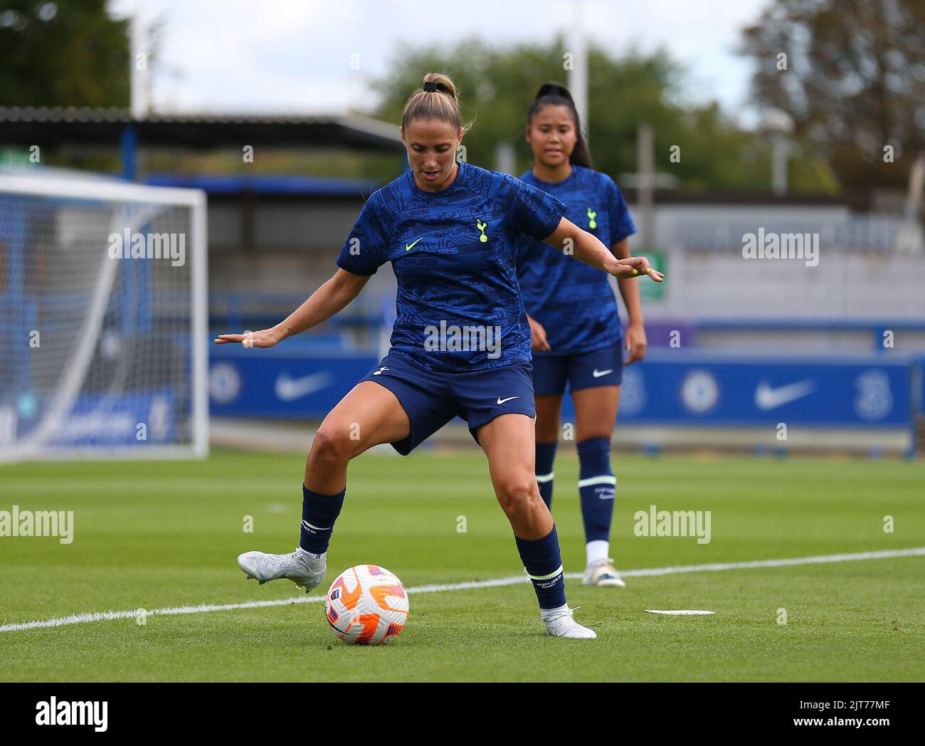 Londres, Royaume-Uni. 28th août 2022. Tottenham s'échauffe pendant le match de football pré-saison entre Chelsea et Tottenham Hotspurs à Kingsmeadow, en Angleterre. (/SPP) crédit: SPP Sport presse photo. /Alamy Live News Banque D'Images