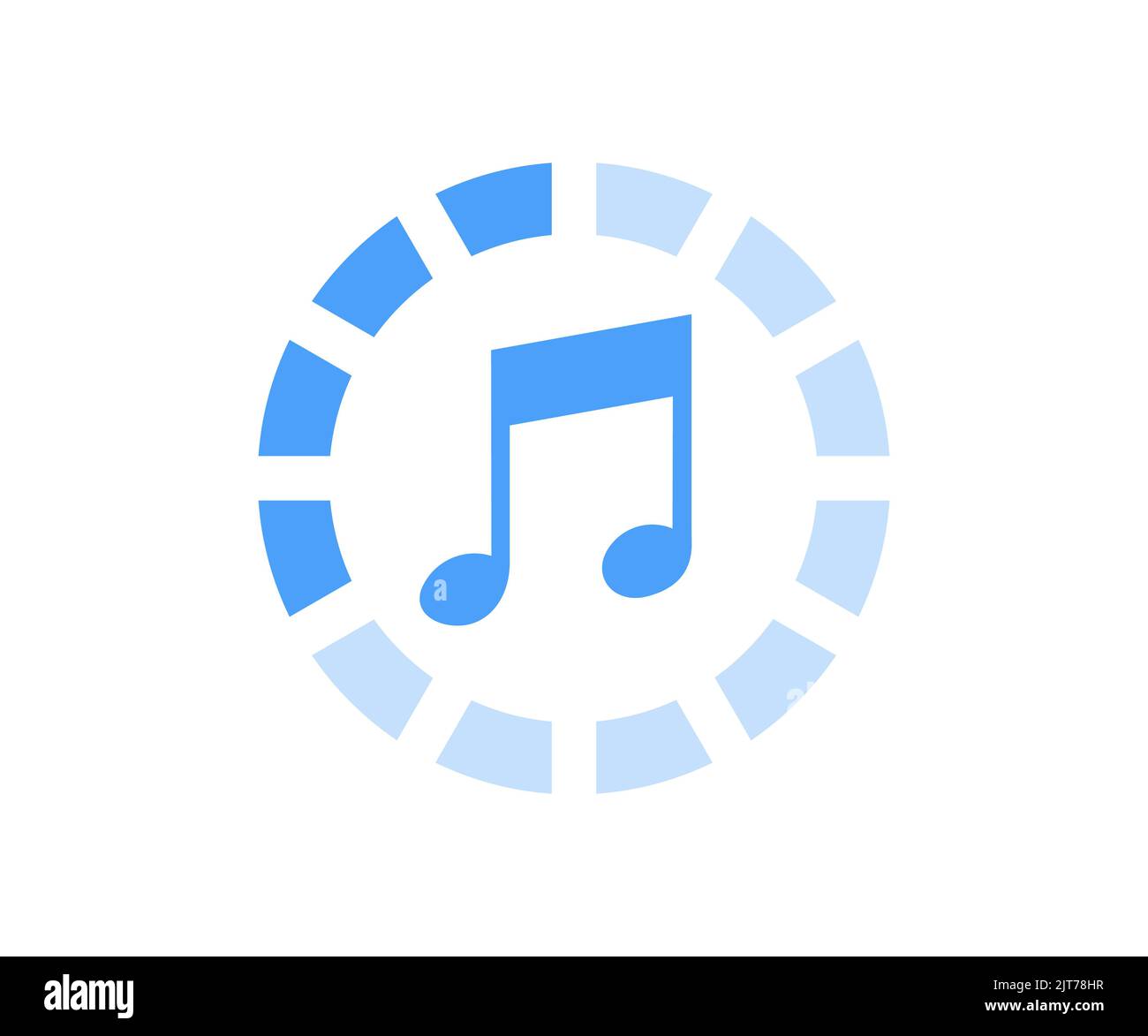 Synchroniser, actualiser ou mettre à jour le logo de la musique. Musique, conception de vecteur de liste de lecture et illustration. Illustration de Vecteur