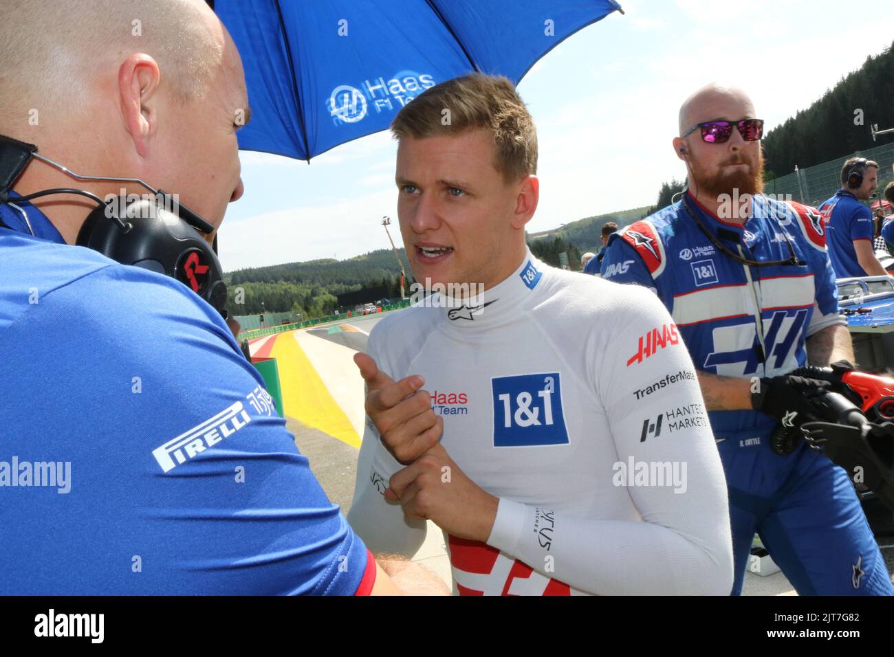 Spa, Belgique. 28th août 2022. SPA-FRANCORCHAMPS, Belgique. , . #47, Mick SCHUMACHER, GER, Haas F1 Team, BELGIAN Formula 1 Grand Prix in Spa-Francorchamps 2022, FIA F1 World Championship - Formula One, fee image, Copyright © ATP images/ Arthur THILL (THILL Arthur/ATP/SPP) Credit: SPP Sport Press photo. /Alamy Live News Credit: SPP Sport Press photo. /Alamy Live News Banque D'Images