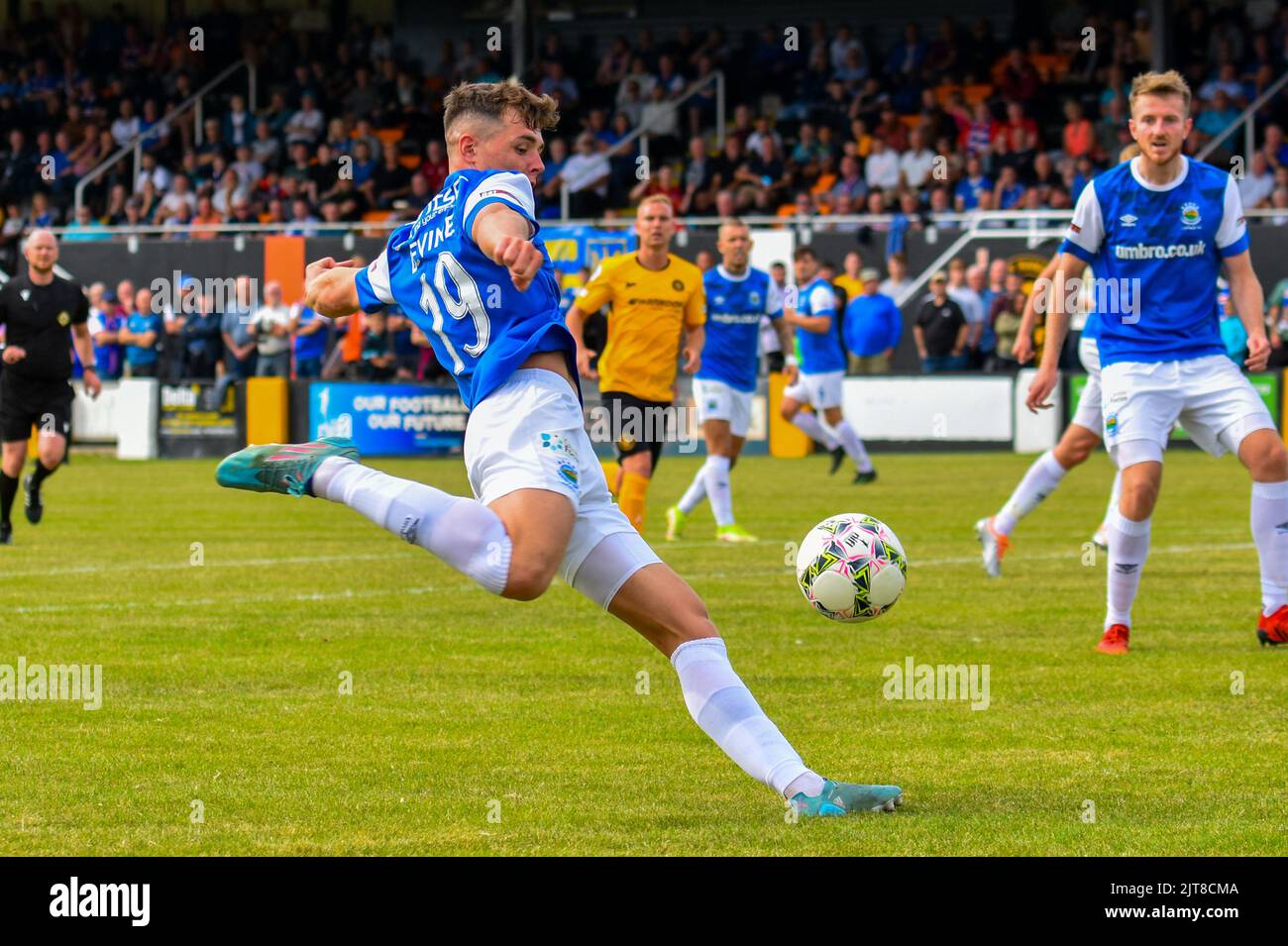 Ethan Devine - Carrick Rangers vs Linfield, Danske Bank Premiership, Loughview Leisure Arena Carrickfergus, dimanche 28th août 2022. Banque D'Images