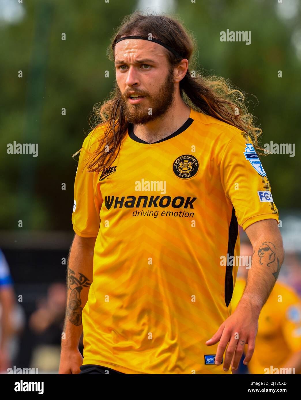 Ben Tilney - Carrick Rangers vs Linfield, Danske Bank Premiership, Loughview Leisure Arena Carrickfergus, dimanche 28th août 2022. Banque D'Images