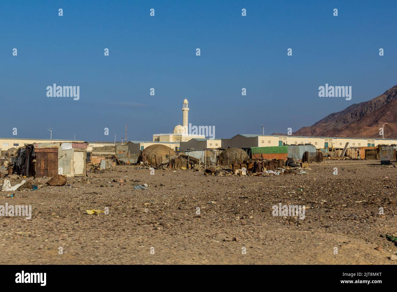 Vue sur un village de Djibouti Banque D'Images