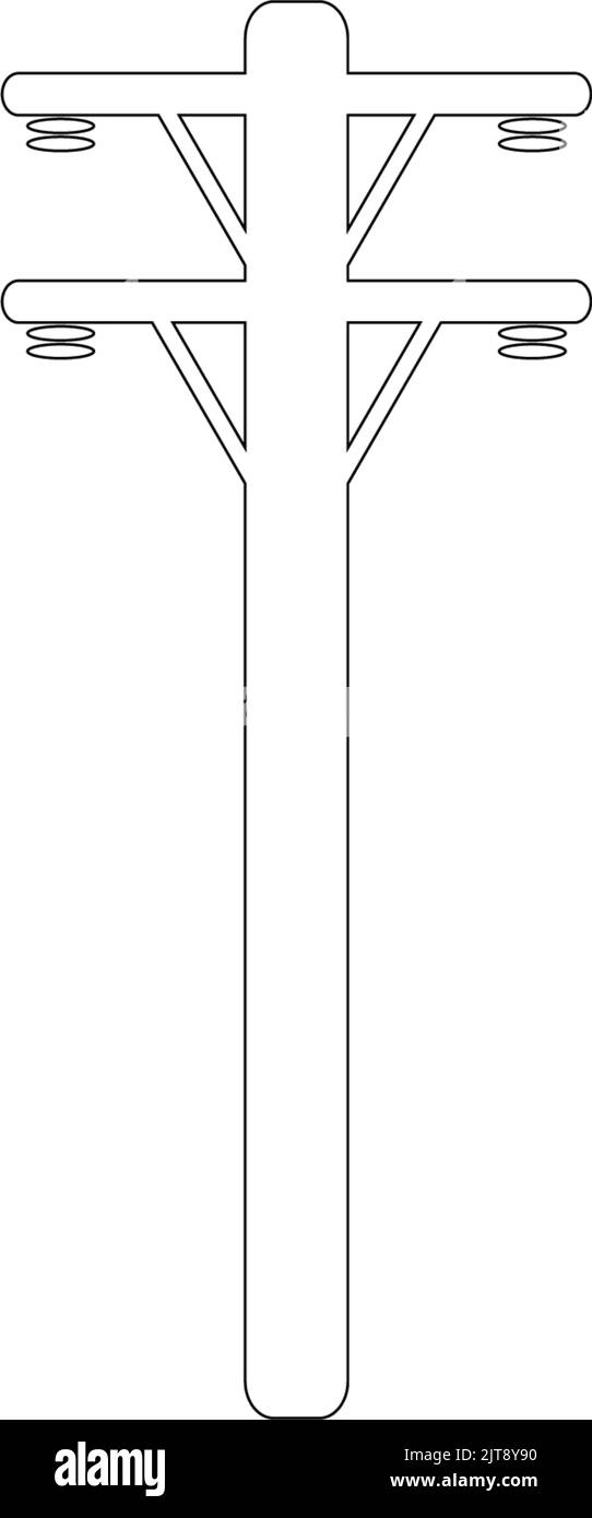 illustration vectorielle de la conception du logo de pôle électrique Illustration de Vecteur