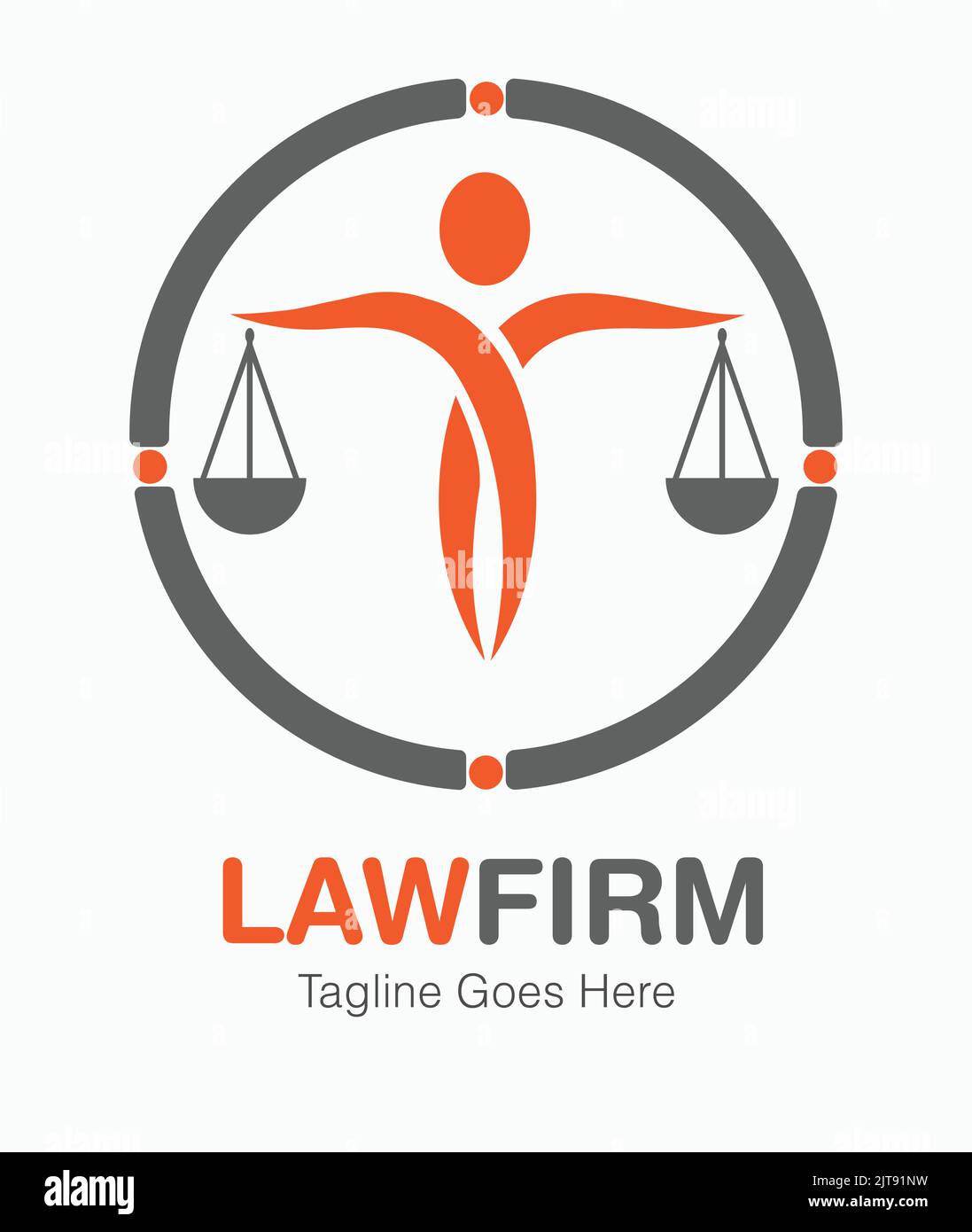 logo du cabinet d'avocats avec échelle dans les mains illustration vectorielle signe d'égalité juge logo judiciaire Illustration de Vecteur