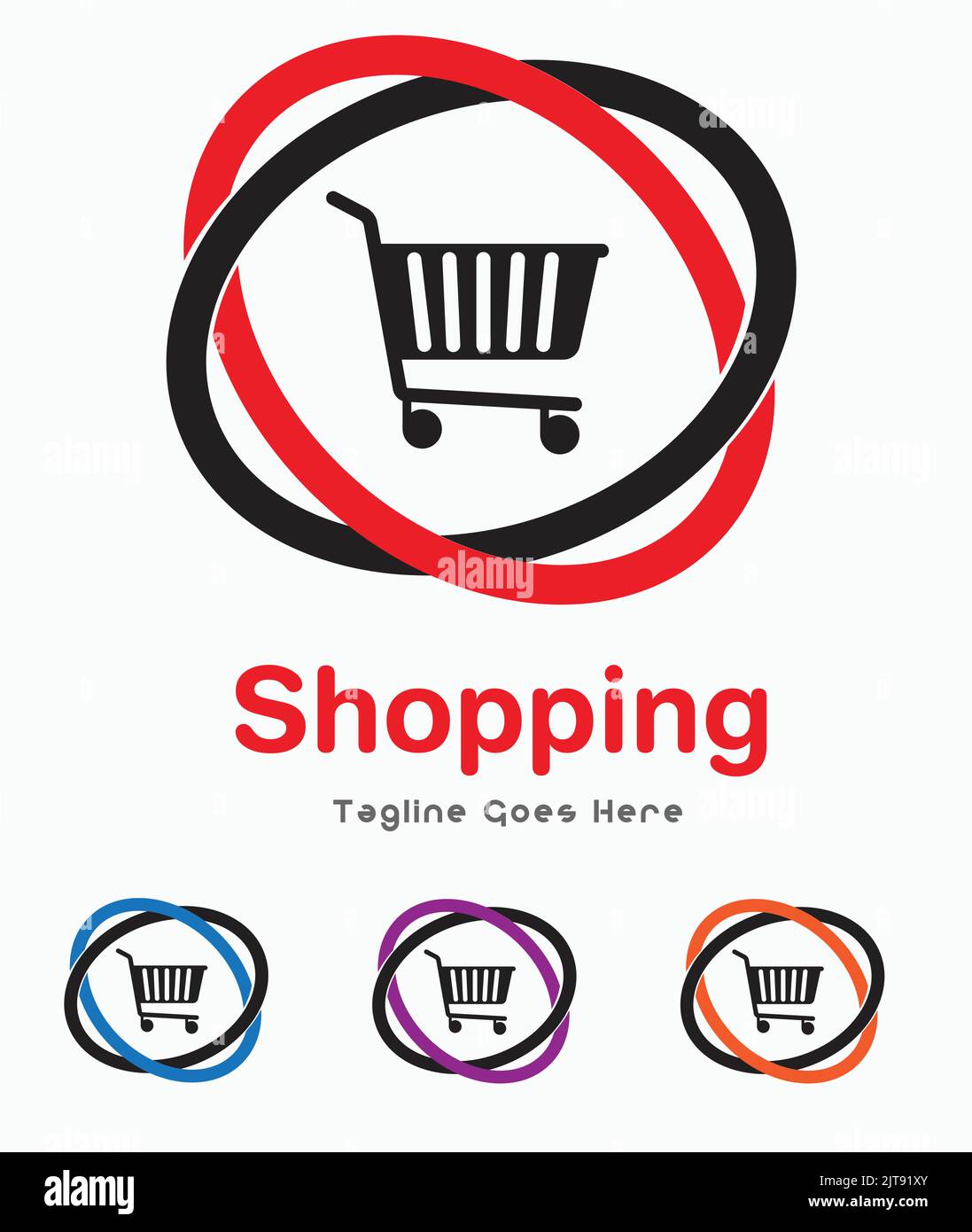 shopping logo boutique en ligne shopping magasin commercial e commerce entreprise vecteur logo illustration Illustration de Vecteur