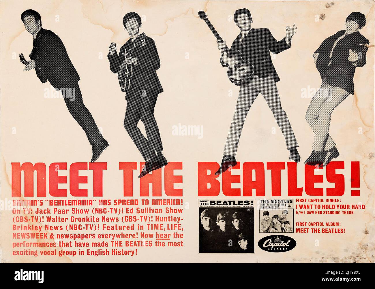 The Beatles - rencontrez les Beatles ! Présentoir promotionnel (1964) Banque D'Images