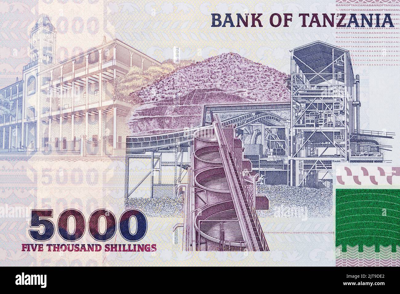 Geita mine d'or et Maison des merveilles de l'argent tanzanien - shillings Banque D'Images