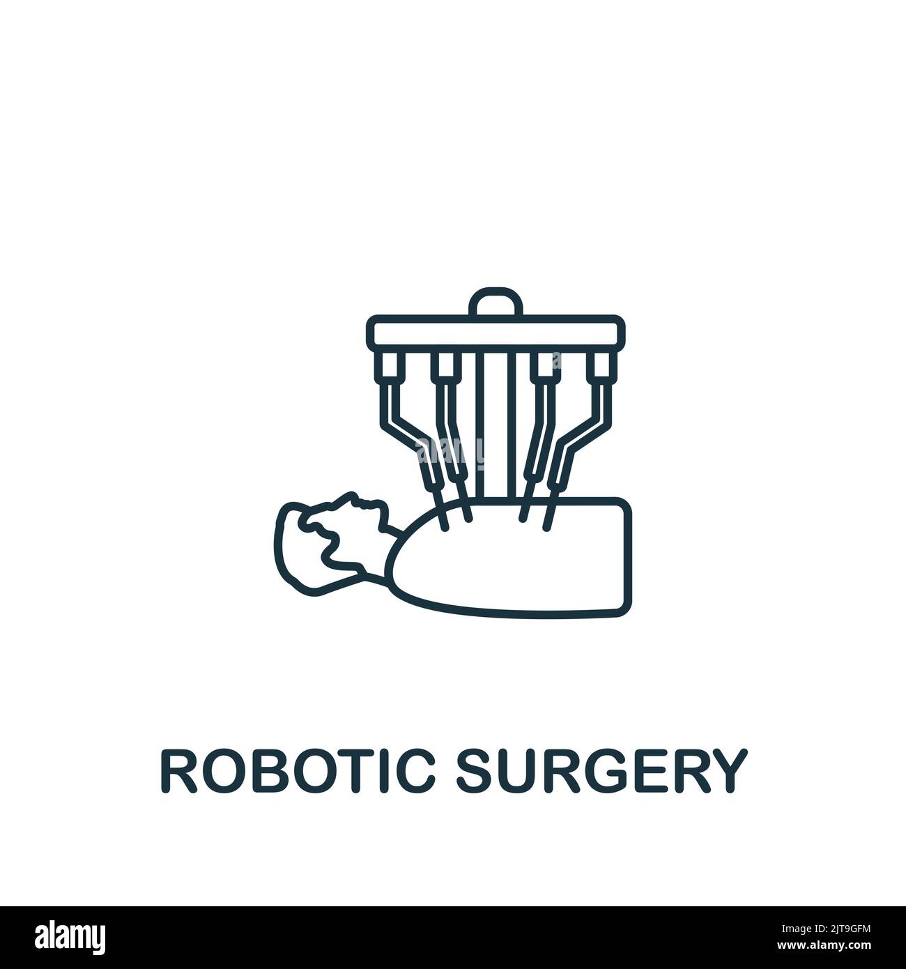 Icône chirurgie robotique. Icône Line simple pour les modèles, la conception Web et les infographies Illustration de Vecteur