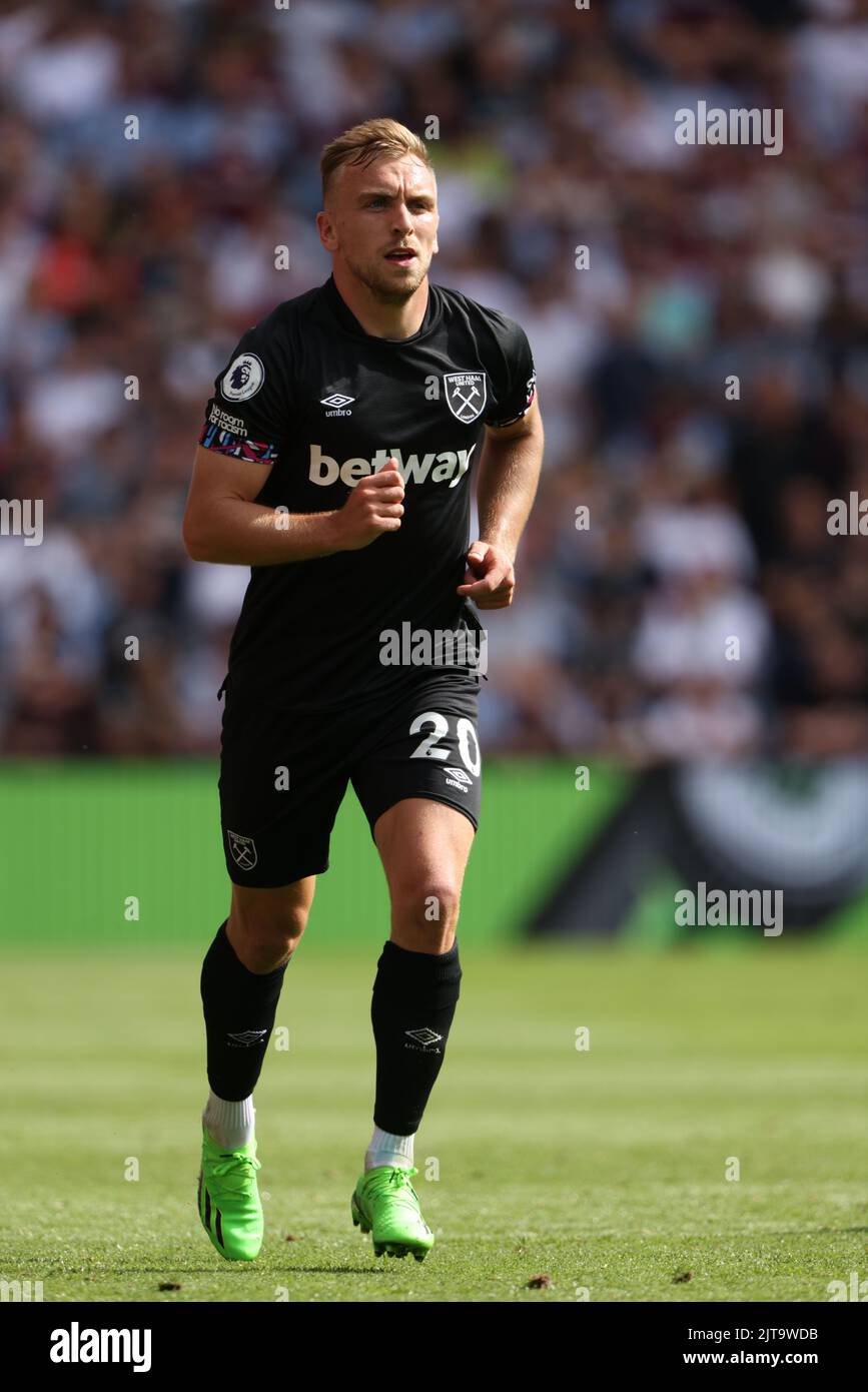 Birmingham, Royaume-Uni. 28th août 2022. Jarrod Bowen (WHU) au match Aston Villa v West Ham United EPL, à Villa Park, Birmingham, Royaume-Uni sur 28 août 2022. Crédit : Paul Marriott/Alay Live News Banque D'Images
