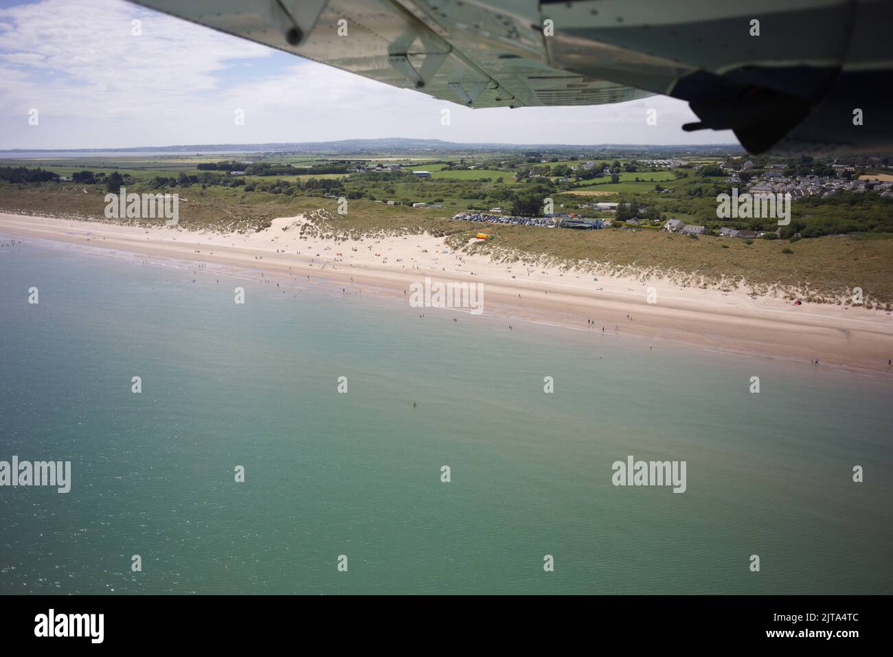 Vue aérienne de la côte autour de l'Irlande Banque D'Images