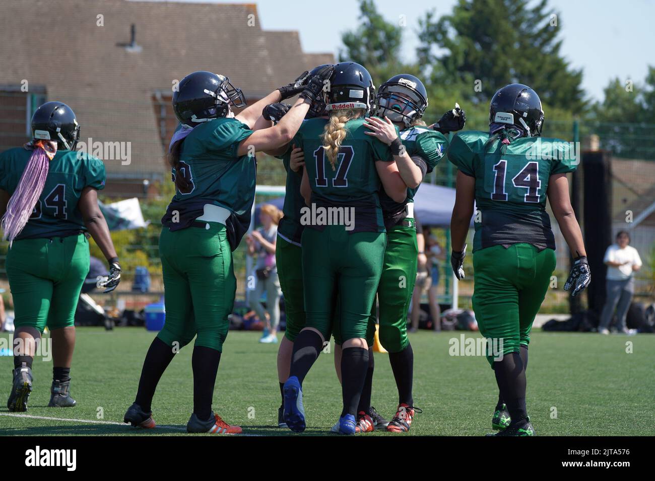 Cardiff Valkyries et Portsmouth Dreadnoughts, National Women's American football League Banque D'Images