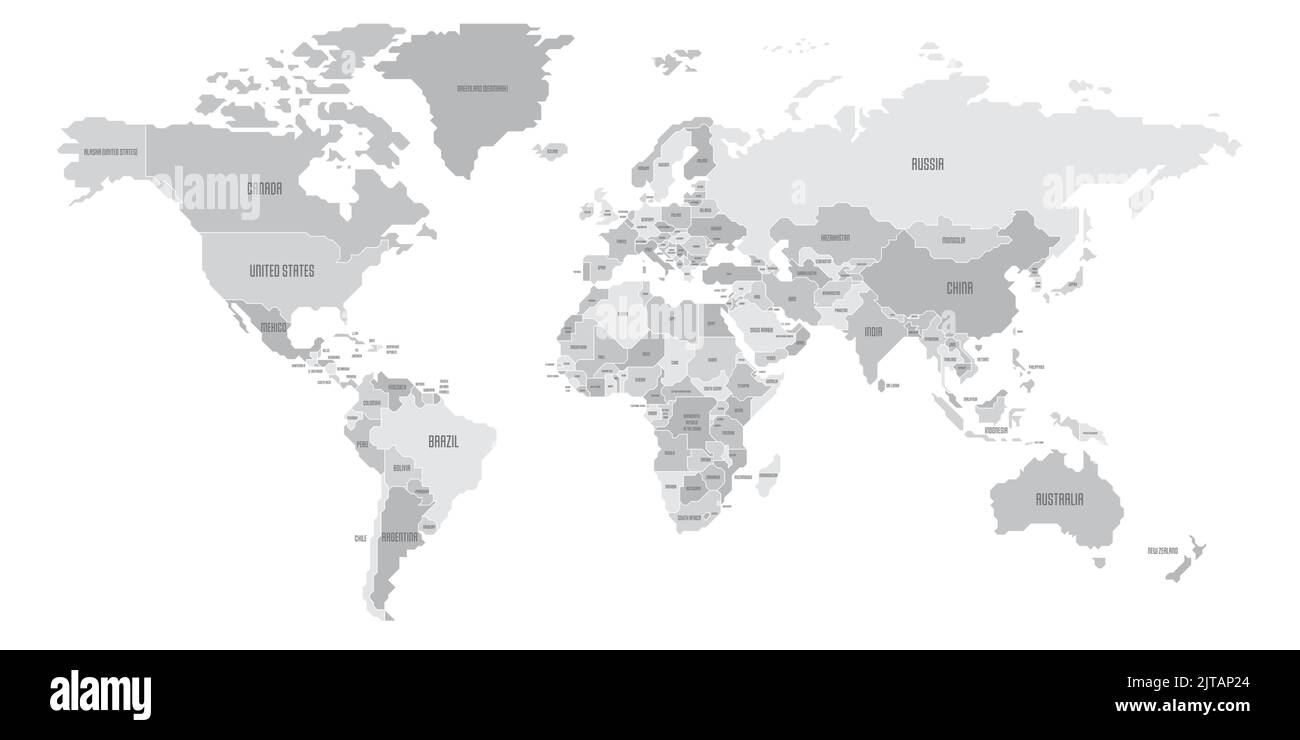 Carte schématique simplifiée du monde Image Vectorielle Stock Alamy