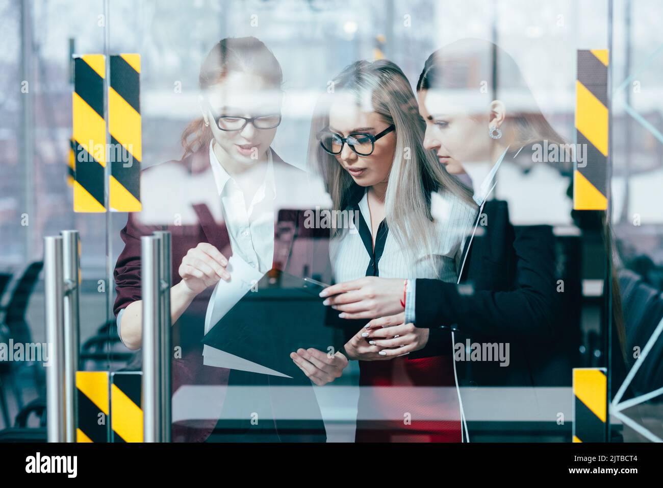 documents financiers de l'espace business briefing workspace Banque D'Images