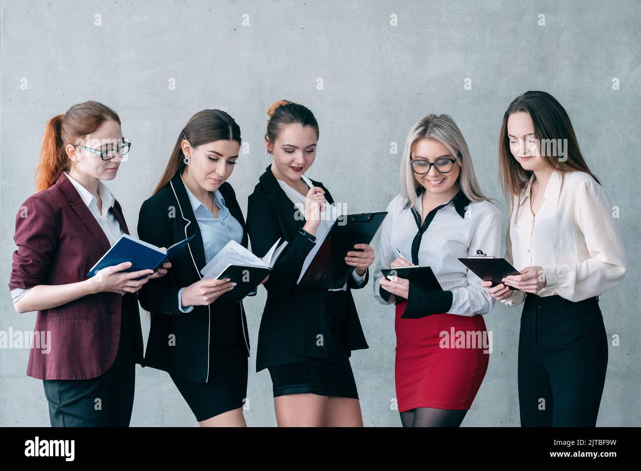 femme équipe de marketing entreprise formation avancée Banque D'Images